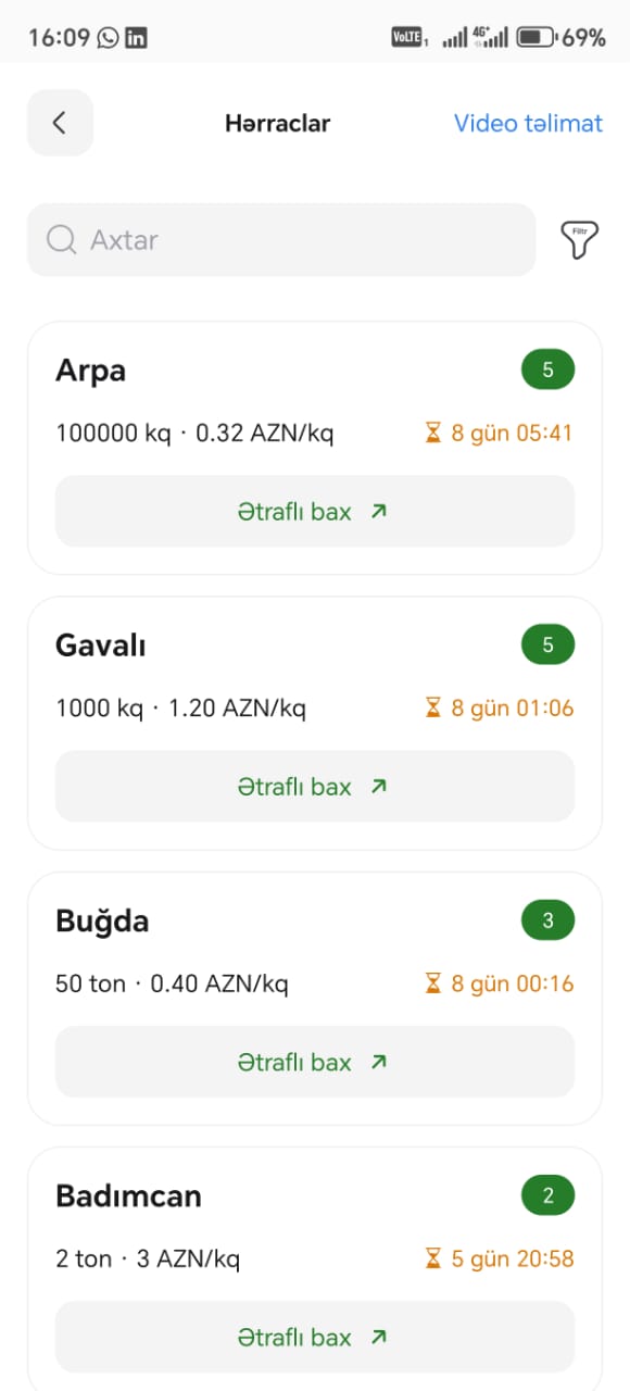 Tenderlər Ekranı